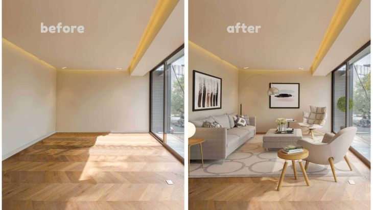 before y after virtual staging